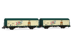 Arnold HN6704 - N - 2-tlg. Set Gedeckter Güterwagen San Miguel, RENFE, Ep. V